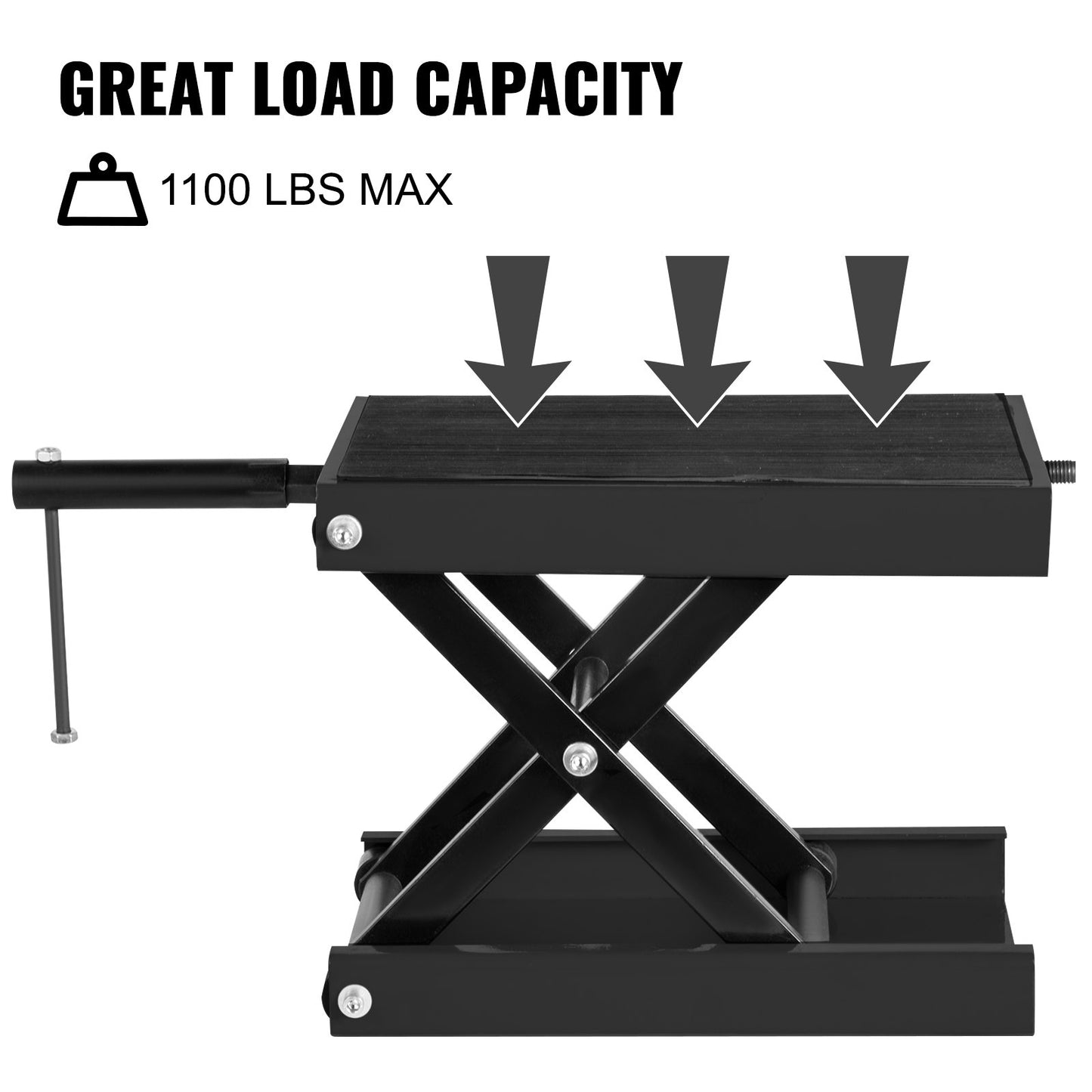 Hondony 1100lbs Otorcycle Scissor Lift Jack Adjustable Heavy Duty