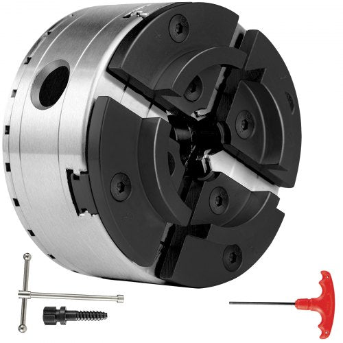 4 Jaw Self Centering Lathe Chuck M33 Mount Wood Machine Function Geared Scroll Chuck Set 125 MM - M33 x 3.5 51059210 for Wood Turning Lathe