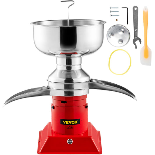 Milk Cream Centrifugal Separator, 100L/h Output, 304 Stainless Steel Cream Separator with 5L Milk Bowl Capacity, 10500RPM Rotating Speed, Milk Skimmer for Fresh Milk Goat Milk Cream, Red