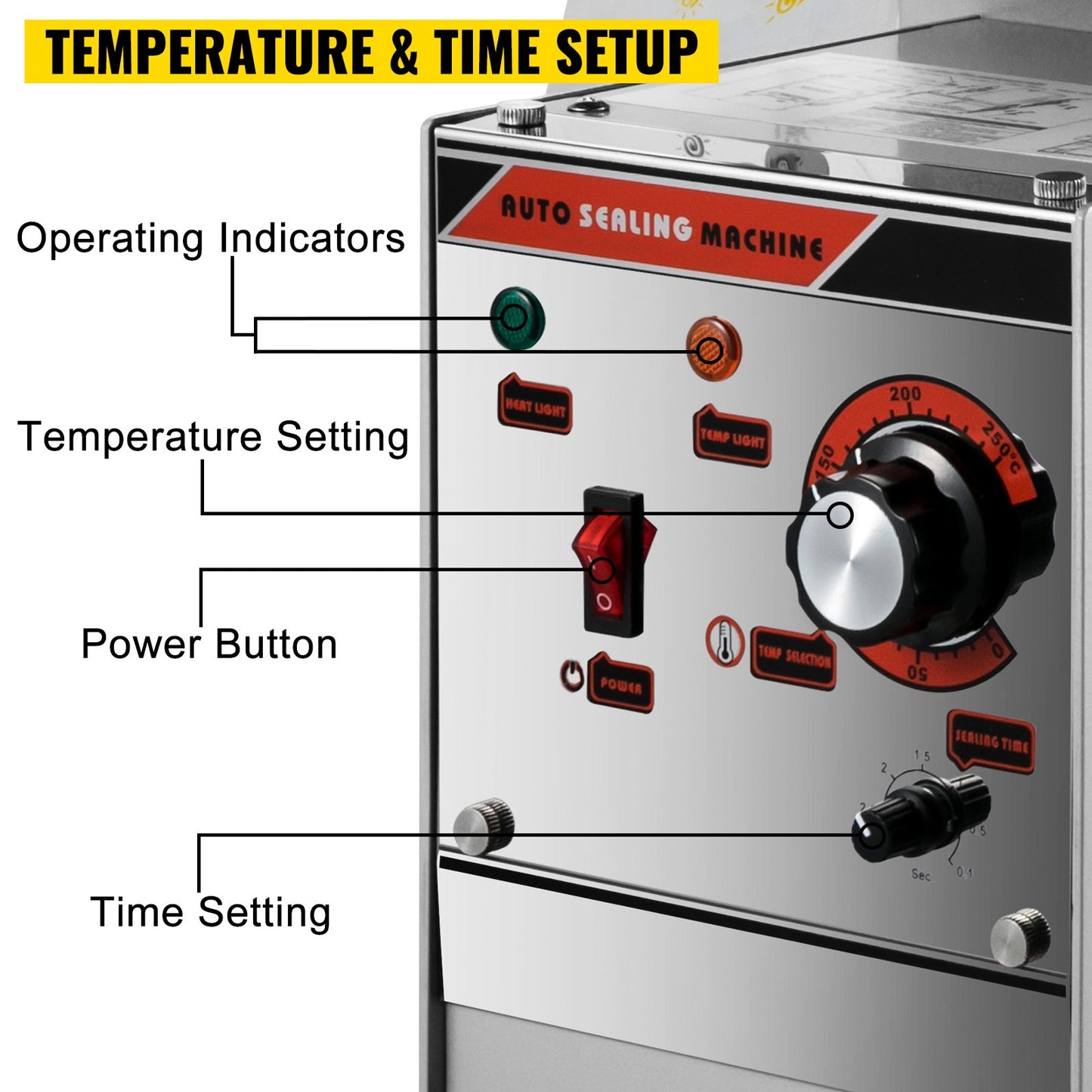 Semi-automatic Cup Sealing Machine, 300-500 Cup/h Tea Cup Sealer Machine, Silver Boba Cup Sealer Machine, 90/95mm Cup Diameter Boba Cup Sealing Machine with Control Panel for Bubble Milk Tea