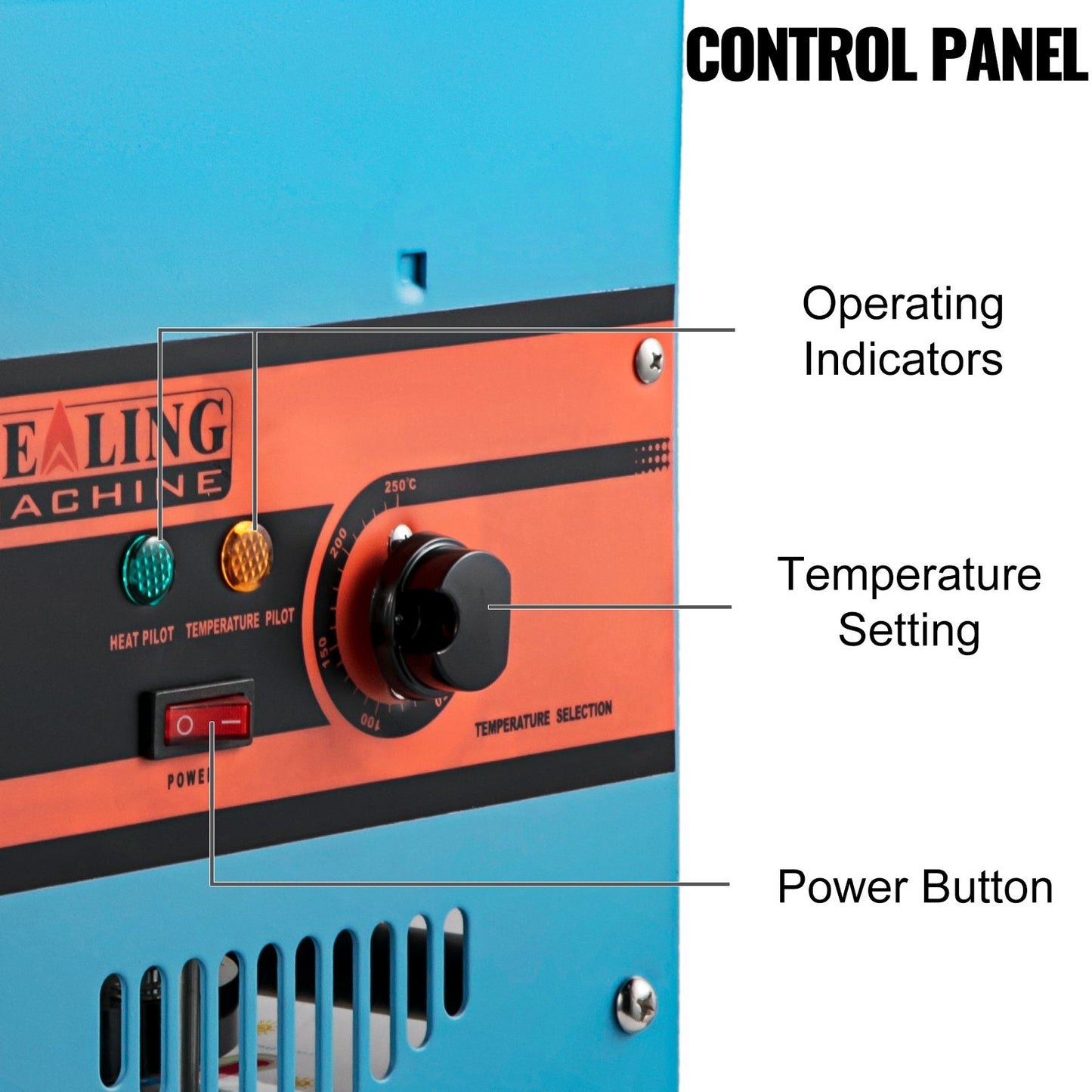 Manual Tea Cup Sealer Machine, 300-500 Cup/h Manual Boba Tea Sealer Machine, Blue Boba Tea Sealing Machine, 90/95mm Cup Diameter Cup Sealing Machine with Heating Technology for Bubble Milk Tea