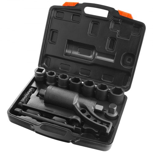 Torque Multiplier, Heavy Duty Torque Multiplier Wrench Set, 1 Inch Drive Lug Nut Wrench Torque Multiplier, 1:64 6800N.m Lug Nut Remover, with 8 Sockets and Storage Case for Truck Trailer RV