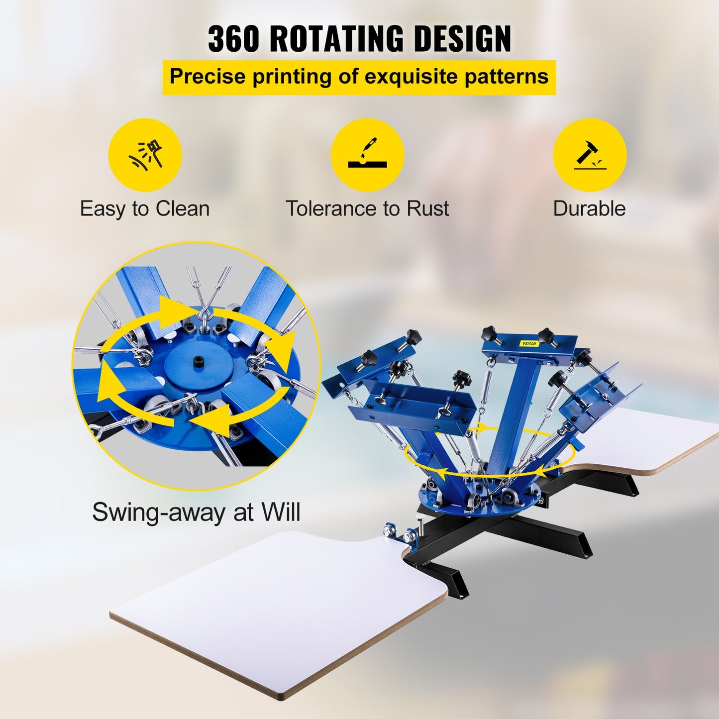 Screen Printer 4 Color 2 Station Silk Screen Printing Kit 55x45cm T-shirt Screen Printing Machine Screenprint Press