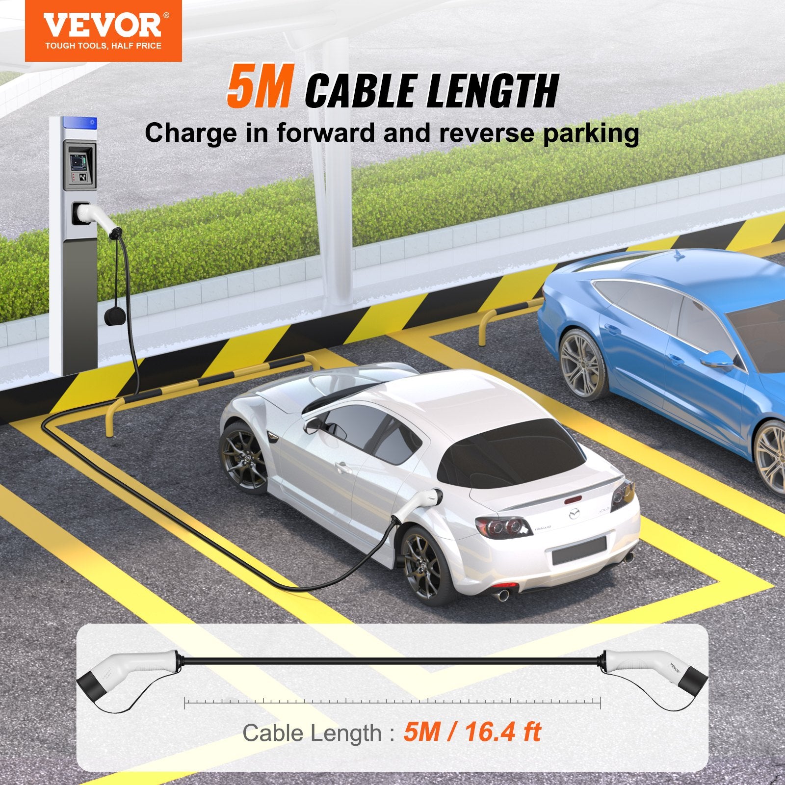 VEVOR VEVOR Type 2 to Type 2 EV Charging Cable Electric Vehicle