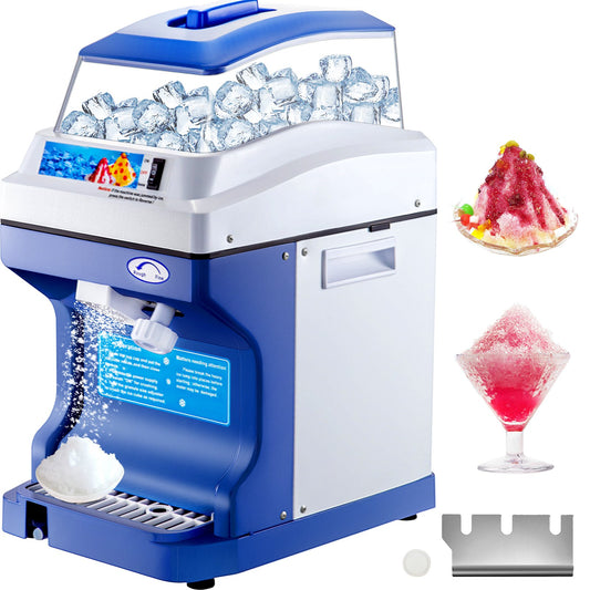 Commercial Ice Shaver 441 LBS/H Ice Shaving Capacity, Ice Shaving Machine with 11 LBS Hopper, Ice Shaver Machine Electric 300W Snow Cone Maker 320 RPM Rotate Speed, Shaved Ice Maker Machine