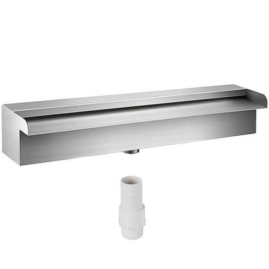 Waterfall Pool Fountain 17.7 x 4.5 x 3.1 Inch Rectangular Pool Fountain Constructed Stainless Steel Swimming Pond Waterfall Blade Cascade
