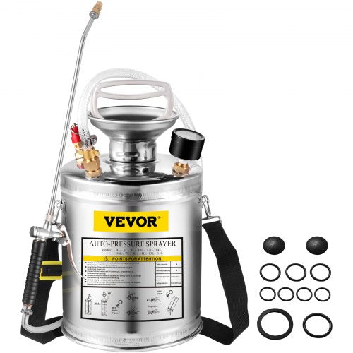 Stainless Steel Sprayer 4L Household Gardening and Floor Cleaning Sprayer, Suitable for the Current Neds of Industry, Agriculture, Commerce, Medicine and Other Industries