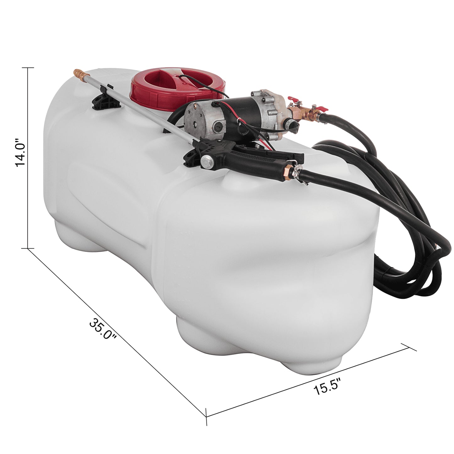 Spot Sprayer 15.8 Gallon 12 Volt ATV Spot Sprayer with Complete Accessories 1.3 GPM 145 PSI Broadcast and Spot Sprayer for Garden Lawn Agriculture Spray