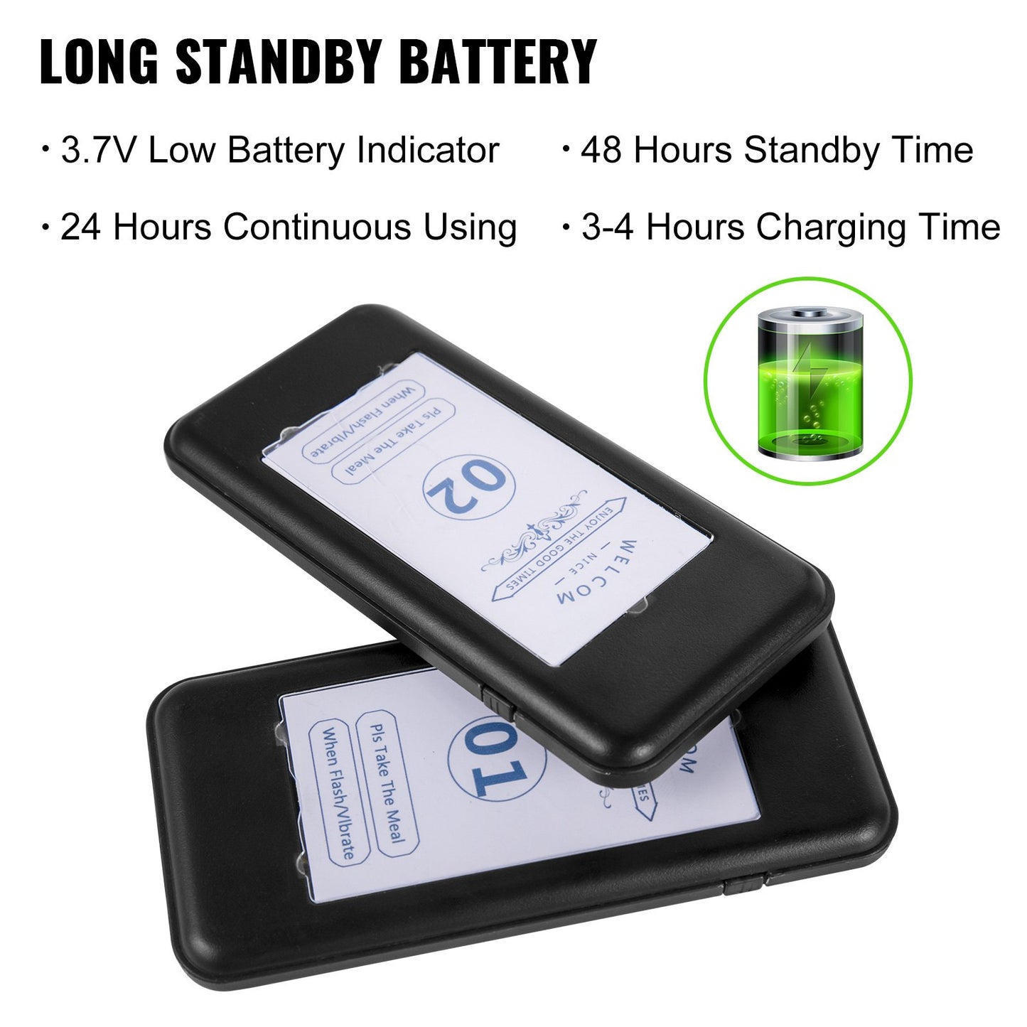 Restaurant Pager 16 Coasters Paging System Max 98 Nursery Pager Wireless Paging Queuing Calling System Touch Screen with Vibration, Flashing and Buzzer for Social Distance Hotels and Cafés