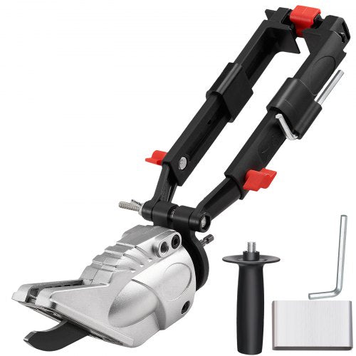 Board Cutter Drill Attachment, Board Shears Attachment with 360 Degree Pivoting Head, for Cutting Max. 0.5" Fiber Cement and 0.47" Plasterboard, Applicable with Most 1500-3000RPM Electric Drill
