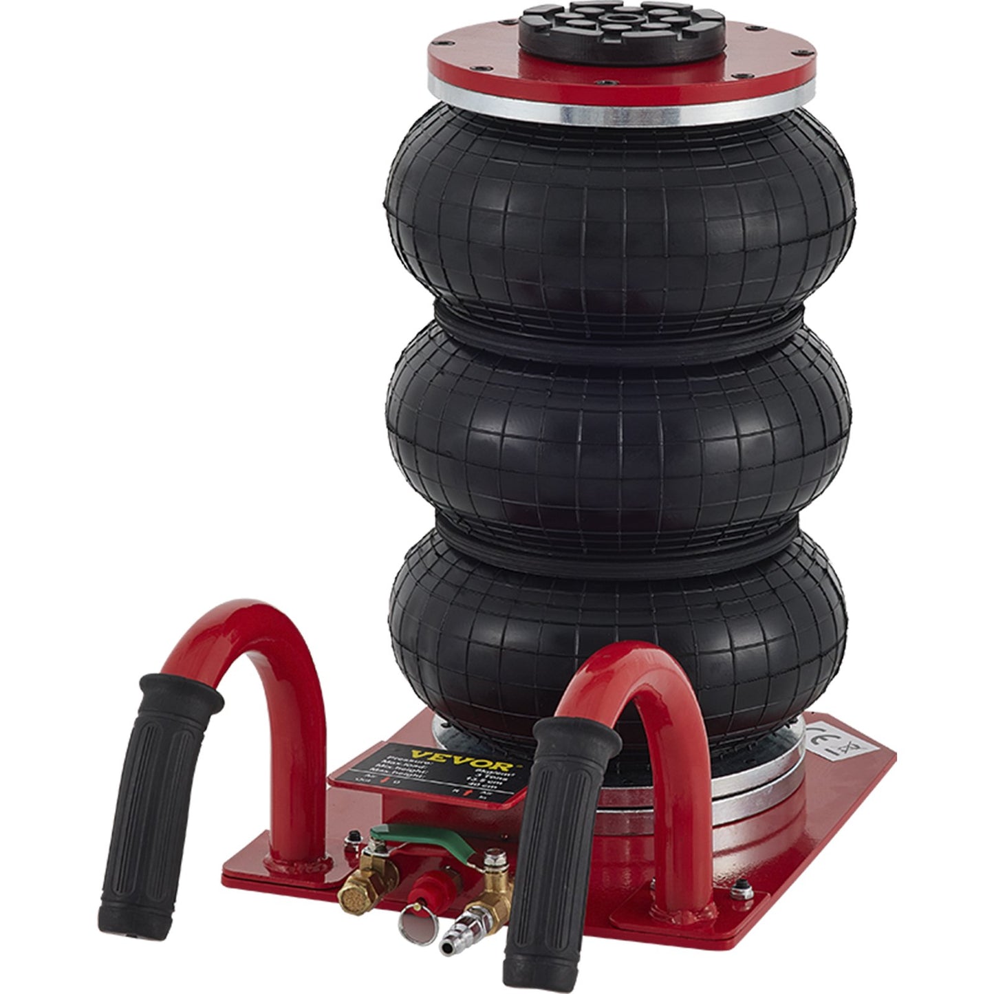 Pneumatic Jacks,6600 lbs(3.0Ton) Pneumatic Car Jack with Portable Handle,triple bag jack Thickened Rubber  for soft and easy to collapse terrain, water on sand or muddy roads