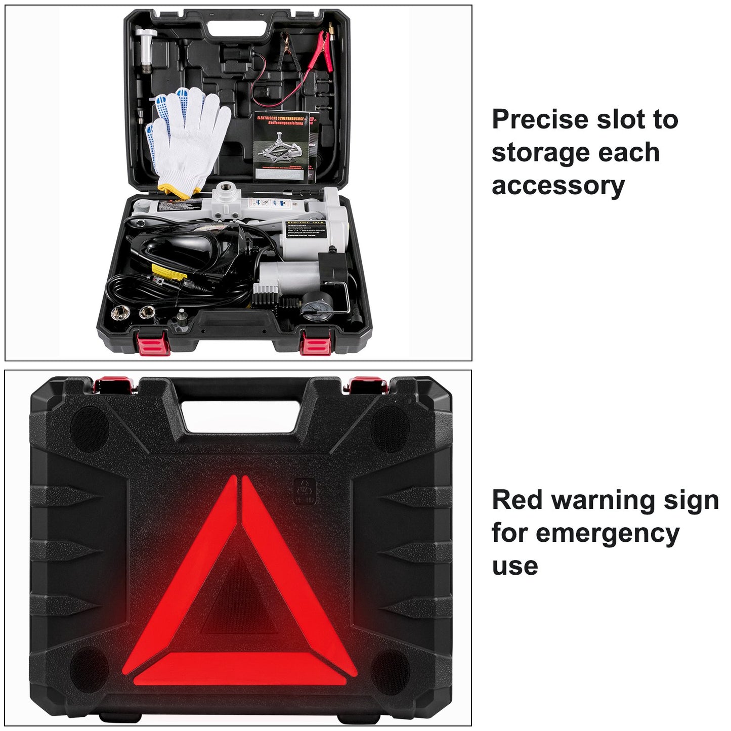 Electric Car Jack 3 Ton 12V Floor Jack, All-In-One Electric Scissor Jack, 120-370/170-420MM Lifting Range Scissor Lift Jack, Automatic Car Repair Tool w/ Inflator Pump, For Sedans And SUV Repair