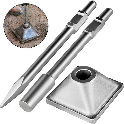 Jack Hammer 28.6MM Tamper Shank, Dirt Tamper 152.4x152.4MM Compactor Plate with Electric Chisel Dirt Compactor, Demolition Jackhammer Bits Solid Compactor Breaker Hammer Concrete Tamper Asphalt