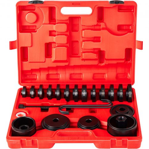 FWD Front Wheel Drive Bearing Adapters Puller, 25 PCS, 45# Steel Press Replacement Installer Removal Tools Kit, Wheel Bearing Puller Tool Works on Most FWD Cars & Light Trucks?