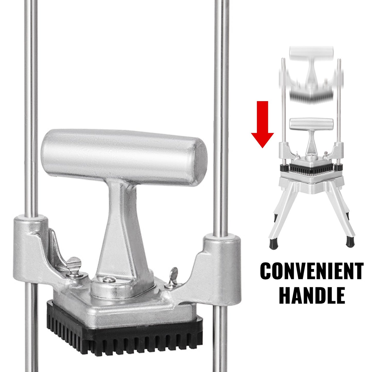 Commercial Chopper 3/8-Inch Commercial Vegetable Dicer Stainless Steel Commercial Vegetable Chopper with Handle & Antiskid Feet Commercial Food Chopper For Potatoes Onions Carrots Tomatoes