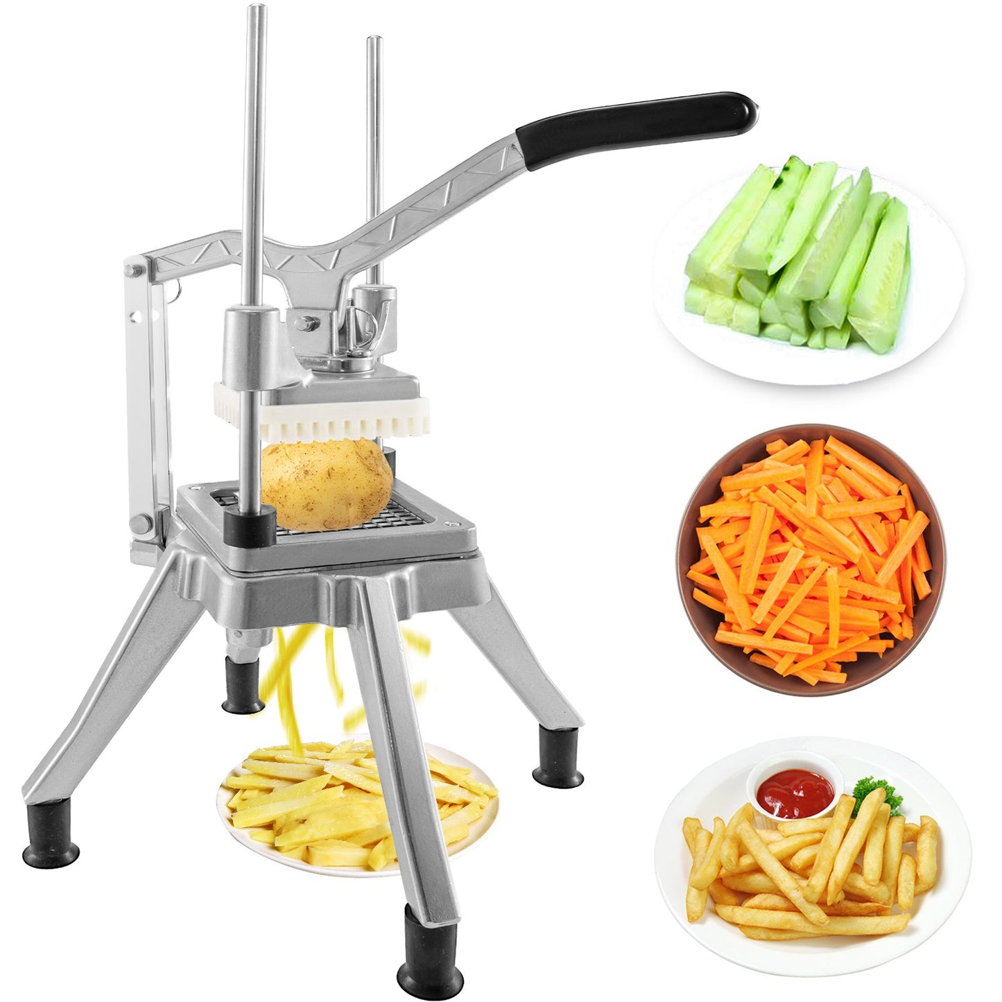 Commercial Vegetable Chopper 1/4-Inch Commercial Dicer Stainless Steel Commercial Vegetable Chopper Commercial Food Chopper For Potatoes Onions Carrots Tomatoes