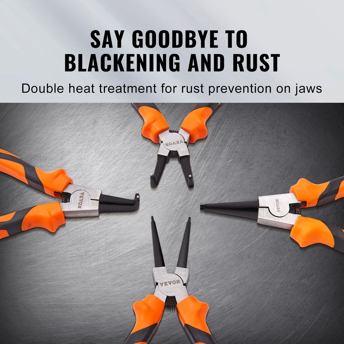 Snap Ring Pliers Set Circlip Pliers Kit 4-Piece Internal and External