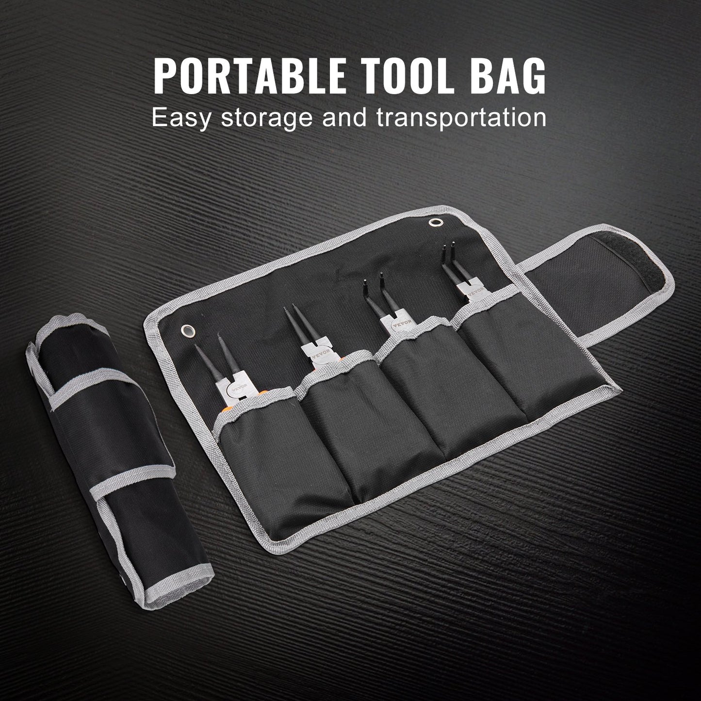 Snap Ring Pliers Set Circlip Pliers Kit 4-Piece Internal and External