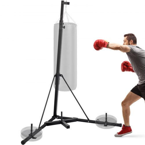 Punching Bag Stand Heavy Duty Boxing Punch Bag Stand Folding Height Adjustable Free Standing Boxing Stand  Without Bag Punching Stand