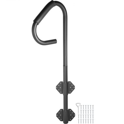 Hot Tub Handrail 600LBS Capacity Spa Side Step 47” Spa Side Handrail Stationary Stainless Steel Under Mount Handrail Hot Rail with Sponge Rubber Grip Matte Design Hot Rail Tube for Access Spa
