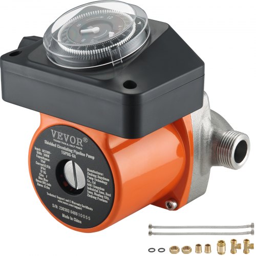 Hot Water Circulation Pump Circulator Pump DN20 Inlet/Outlet DN15 Adapter
