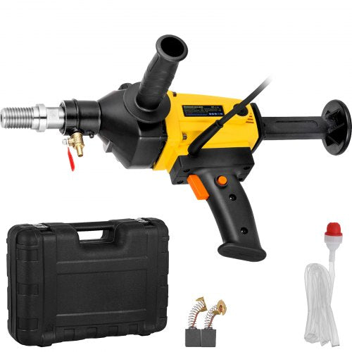 110mm Diamond Core Drilling Machine, 1880W Diamond Percussion Core Drill,Spindle Thread: 1-1/4Inch UNC, Wet & Dry Handheld Diamond Core Drill Heavy Duty for Diamond Concrete Drilling