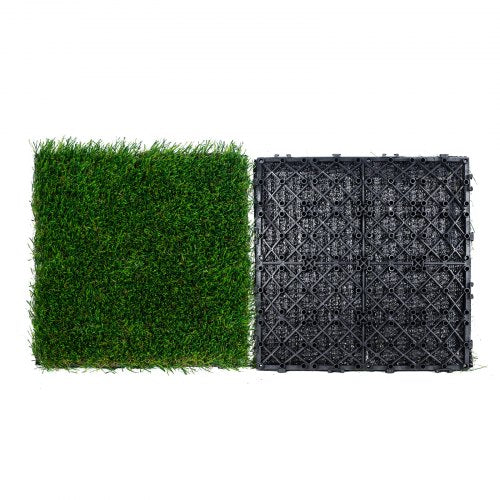18pcs 12"x12" Artificial Grass Green Fake Turf Carpet Mat Rug In/Outdoor