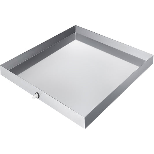 Well-designed Washer Pan 32 x 30 x 2.5 Inch Washing Machine Drip Pan Stainless Steel Sink Dishwasher Drip Tray Compact Universal Drip Tray with Drain Hole
