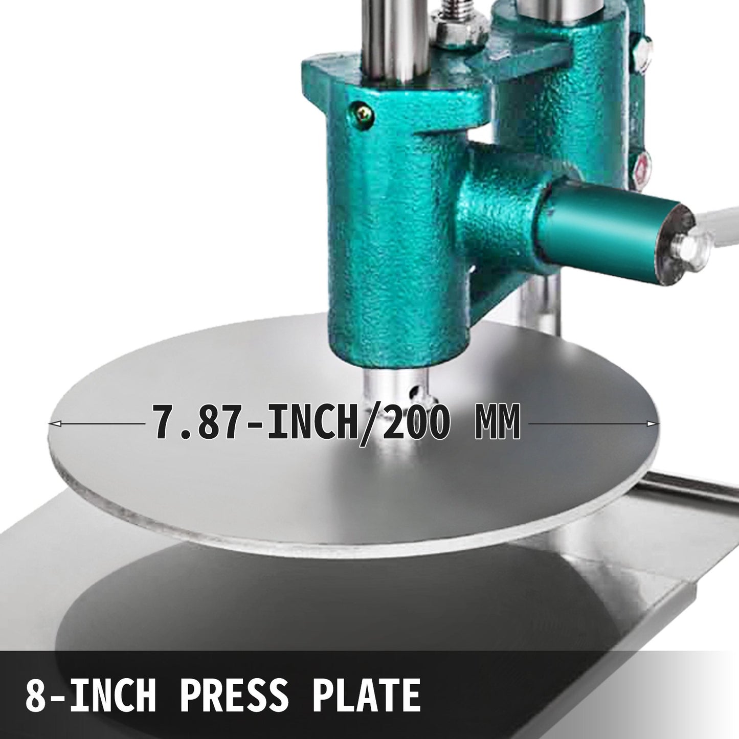 Pizza Dough Pastry Press Machine Manual Pastry Pizza Dough Press Machine 7.87''/20cm Plate Dia. Large Pastry Press Machine for Pastry Pasta Pizza Dough Roller Sheeter Pizza Dough Tools