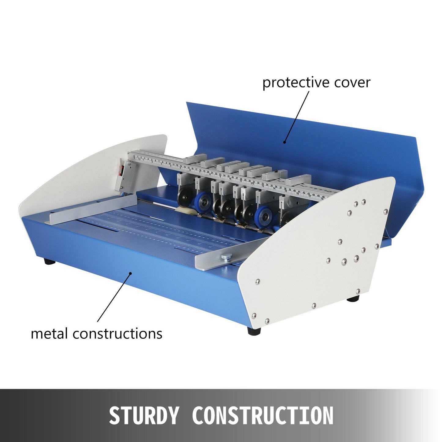 20.5" 520mm Electric Creasing Machine 3 in 1 Paper Creaser Perforating Scoring Hevay Duty Metal Electric Creaser for Paper Card Book Scoring