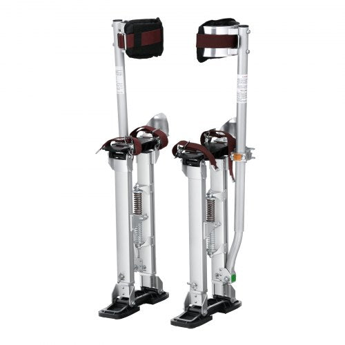 Drywall Stilts, 18''-30'' Adjustable Aluminum Tool Stilts with Protective Knee Pads, Durable and Non-slip Work Stilts for Sheetrock Painting, Walking, Taping, Silver