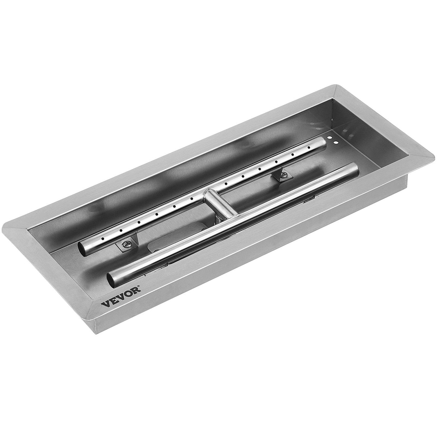 Fill-in Fire Pit Pan Burner Natural Gas Fire Pit Burner 20x8 Inch Fire Pit Pan 13.2 LBS Stainless Steel Fill In Pan Linear Fire Pit Pan Metal Square Burner Heater