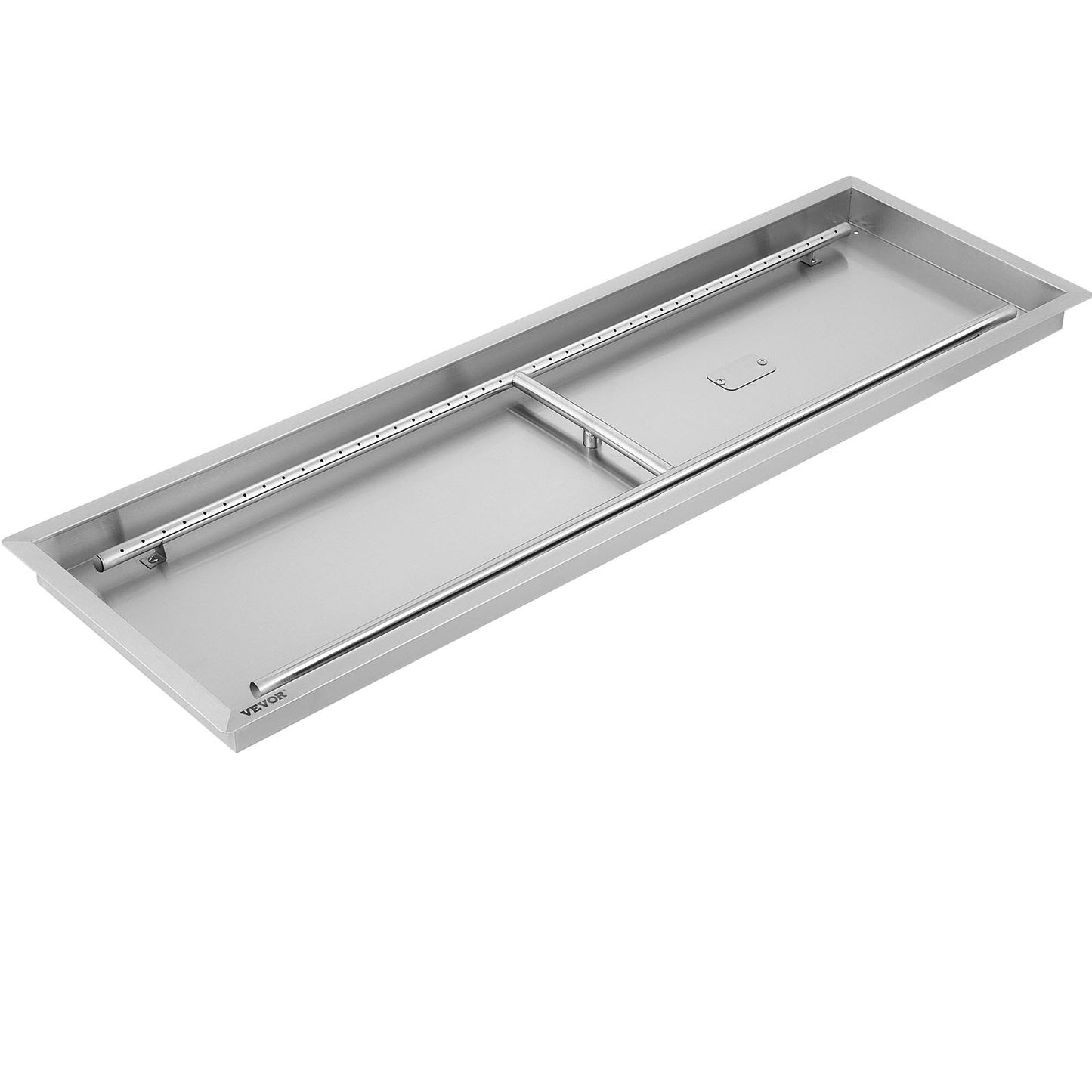 Fill-in Fire Pit Pan Burner Natural Gas Fire Pit Burner 50.5x16.5 Inch Fire Pit Pan 15.8 LBS Stainless Steel Fill In Pan Linear Fire Pit Pan Metal Square Burner Heater