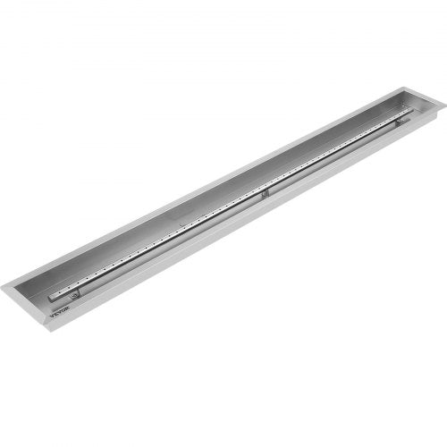 Fill-in Fire Pit Pan Burner Natural Gas Fire Pit Burner 59'' x 6'' Inch Fire Pit Pan Stainless Steel Fire Pan Linear Fire Pit Pan Metal Square Burner Heater