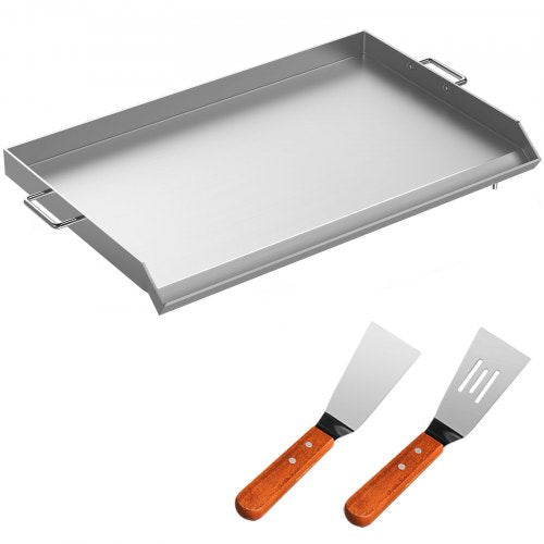 Flat Top Griddle 16 x 18 Inch Stainless Steel Griddle Flat Top Grill Square Grill Plate Tripple Burner Stove Griddle Flat Top Plate for outdoor Triple Burner Stove