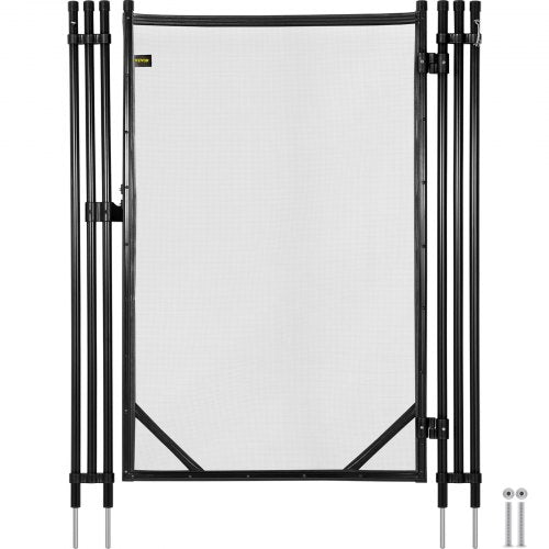 Pool Fences For In ground Pools 4x12 Ft Pool Safety Fence Self-Closing Gate Kit 1000D Powder Coated Aluminum Pipe Pool Fences Gate 340gsm Teslin Grid Cloth Life Saver Pool Fence