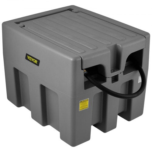 Portable Diesel Tank, 58 Gallon Capacity & 10 GPM Flow Rate, Diesel Fuel Tank with 12V Electric Transfer Pump and 13.1ft Rubber Hose, PE Diesel Transfer Tank for Easy Fuel Transportation,Gary