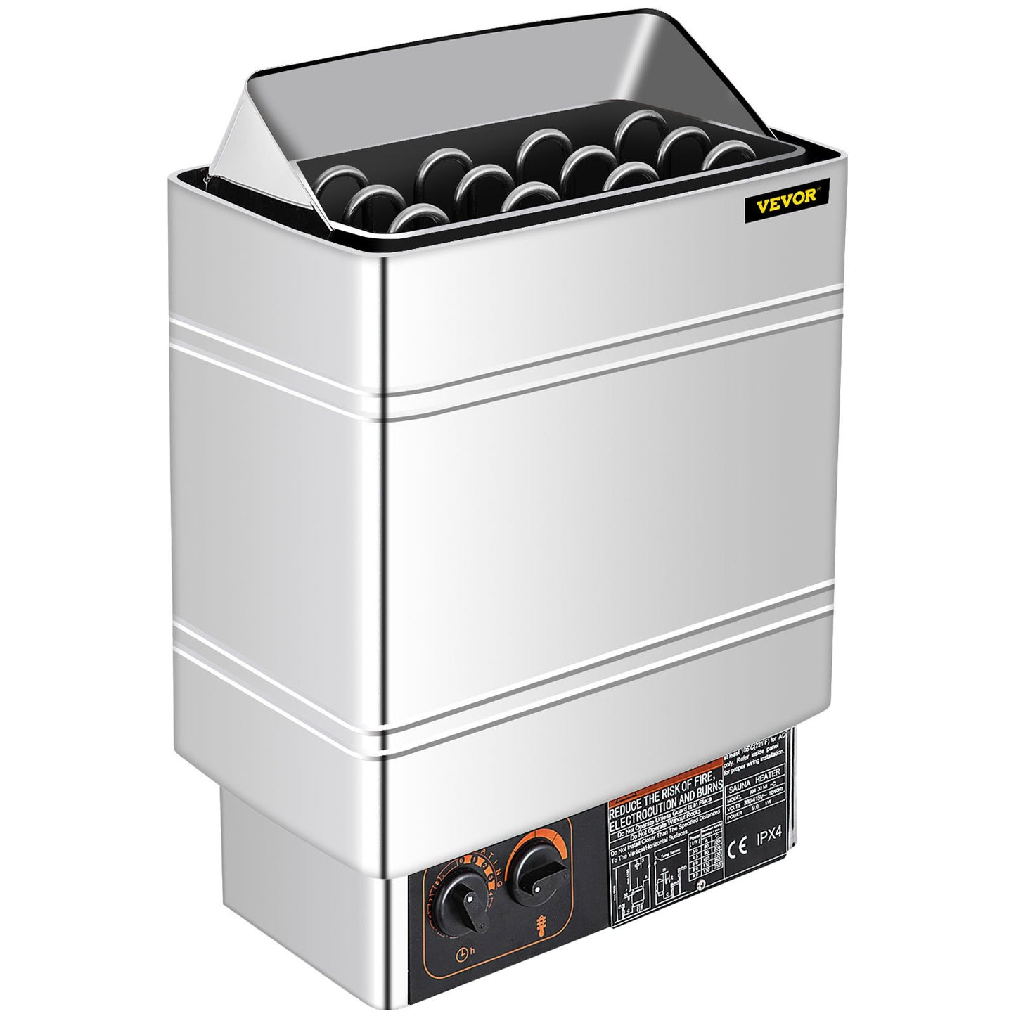 9KW Sauna Heater Stove 380V-415V Wet&Dry  Electric Sauna Heater with Built-in Control Unit Stainless Steel Sauna Heater