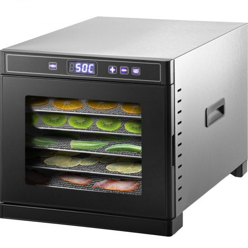 Food Dehydrator Machine, 6 Stainless Steel Trays, 700W Electric Food Dryer w/ Digital Adjustable Timer & Temperature for Jerky, Herb, Meat, Beef, Fruit, Dog Treats and Vegetables