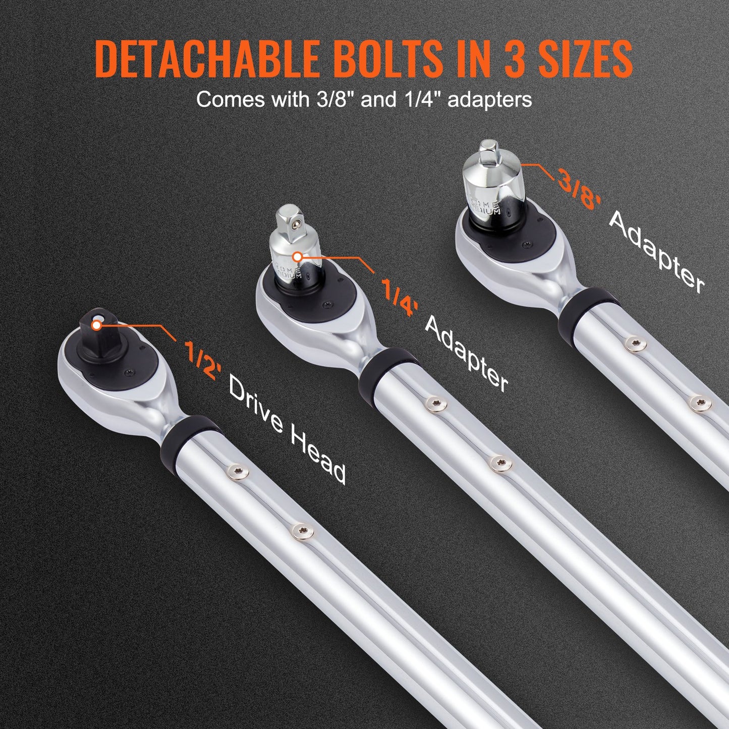 Digital Torque Wrench Adjustable Torque Wrench 1/2" Drive 25-250 ft.lb