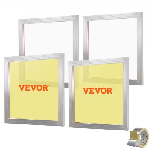 Screen Printing Kit Silk Screen Printing Frame 20x20in 110 Count Mesh 4pcs