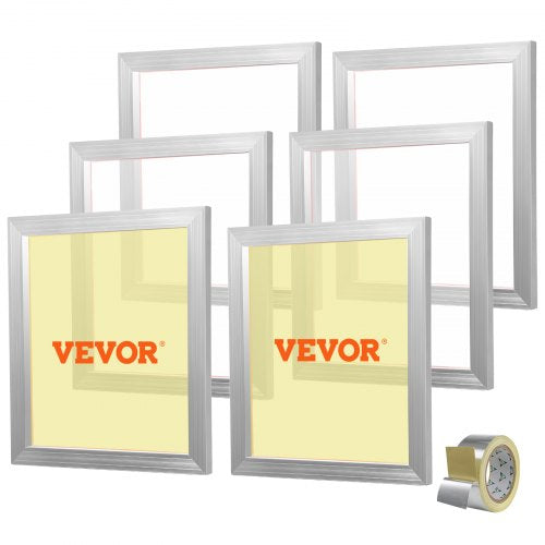 Screen Printing Kit Silk Screen Printing Frame 18x20in 160 Count Mesh 6pcs