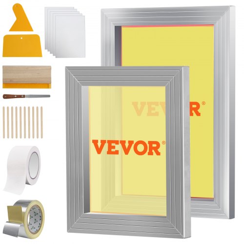 Screen Printing Kit Silk Screen Printing Frames 8x10/10x14in 110 Mesh 2pcs