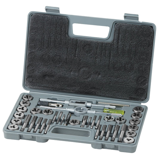 Tap and Die Set 40Pcs SAE Size NC/NF/NPT Bearing Steel Threading Tool