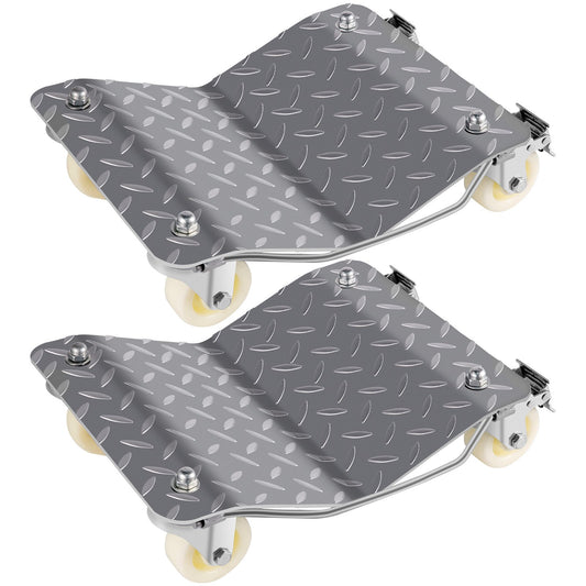 2Pcs Tire Wheel Dollies, 1500Lbs/680KG Tire Skates Wheel Car Van Positioning Dolly Trolley Ball Bearings Recovery Jack Auto Repair Moving