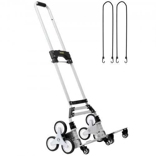 Stair Climbing Cart Foldable Hand Truck 15.4''x10.6'' w/ Adjustable Handle