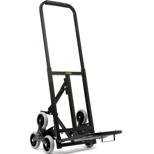 Stair Climbing Cart Foldable Hand Truck 375 lbs Capacity w/ Backup Wheels