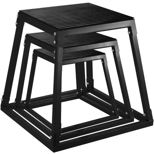 Vevor Set Of 3 Plyo Plyometric Jump Boxes 12'' 18'' 24'' Plyometric Platform