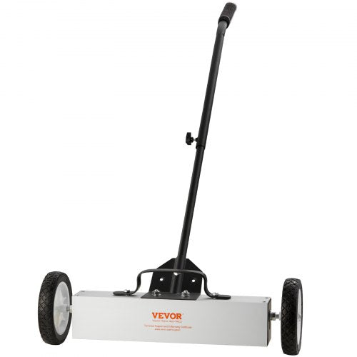 45Lbs Rolling Magnetic Sweeper with Wheels, Push-Type Magnetic Pick Up Sweeper, 18-inch Large Magnet Pickup Lawn Sweeper,  Magnet with Telescoping Handle, Easy Cleanup of Workshop Garage Yard