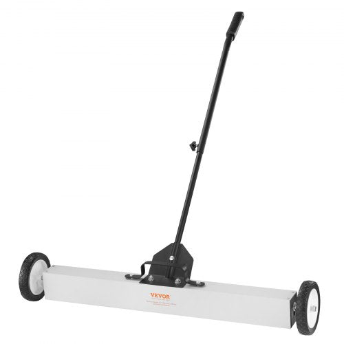 55Lbs Rolling Magnetic Sweeper with Wheels,Push-Type Magnetic Pick Up Sweeper, 24-inch Large Magnet Pickup Lawn Sweeper with Telescoping Handle, Easy Cleanup of Workshop Garage Yard